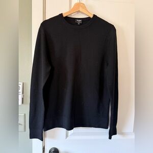 Todd Snyder Italian Merino Waffle Crewneck Men's Black Sweater
